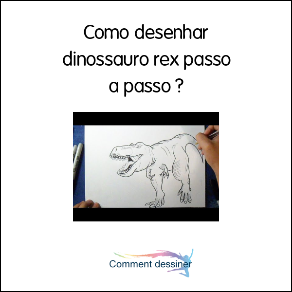 Como desenhar dinossauro rex passo a passo